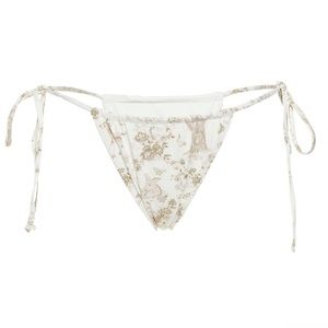NWT Frankies Bikini x GIGI HADID Tia String Bikini Bottom - Yomi Toile Tan